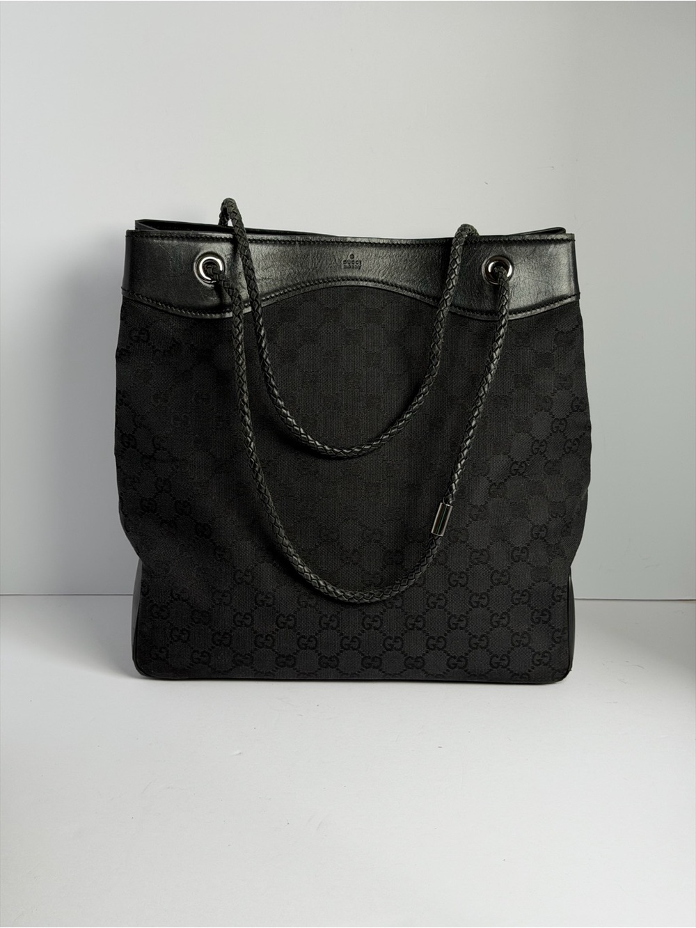 Gucci GG Black Canvas Gifford Tote Bag